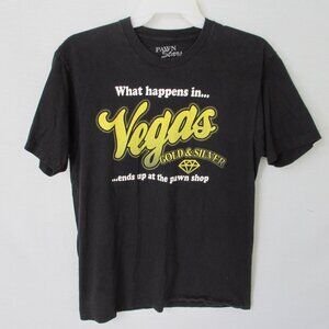 Vegas Gold & Silver pawn shop black cotton short sleeve graphic t-shirt *Sz L*